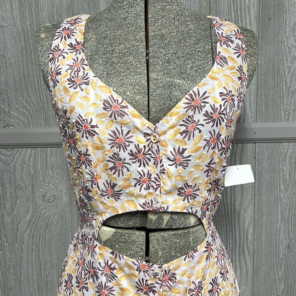 Joie Midi Dress Paige Gray Lilac Multi Print Size Small NWT